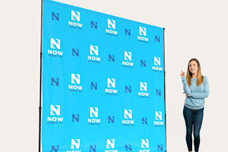 design a step and repeat backdrop banners ads design