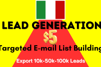 provide a high quality italy email list building and b2b lead generation