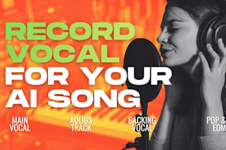 record female singer for your ai song in any genre with hq audio