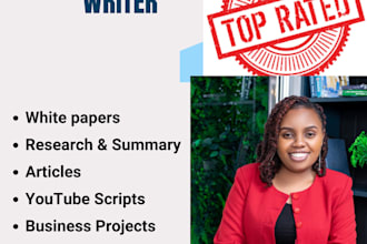 write white papers and credibly referenced research content