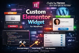 fix or build custom elementor widgets for wordpress