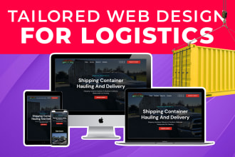 design logistics website, car hauling, container delivery site