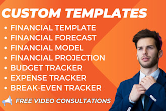prepare world class custom excel and google sheets templates, budgets, trackers