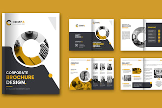 design modern and professional white paper or brochure