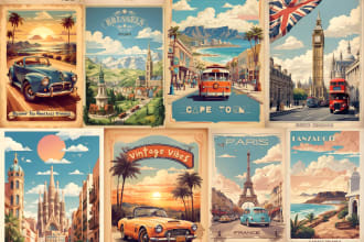 design a stunning vintage retro poster