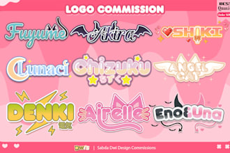 design custom logo creation for streamer vtuber and project idol
