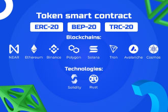 create custom erc20, bep20, solana, polygon, binance smart contract