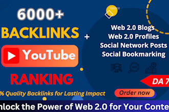 provide high quality backlinks for youtube video rankings
