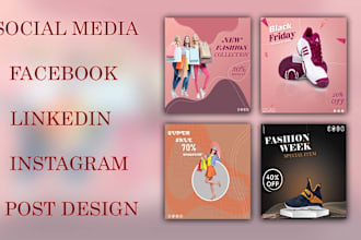 design social media post fakebook post instagram post banner ads