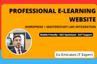 create a professional wordpress e learning website with masterstudy lms