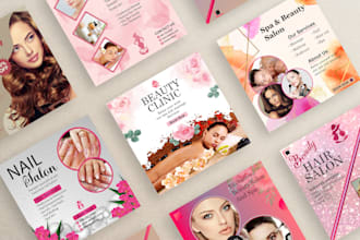 design beauty salon, spa, hair, eyelash, skin care, sell sheet, price list