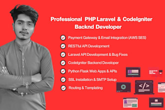 your professional php laravel api, codeigniter backend developer