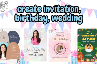 create digital invitations, baby showers, party cards, and birthday card