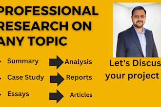research and write report on any topic