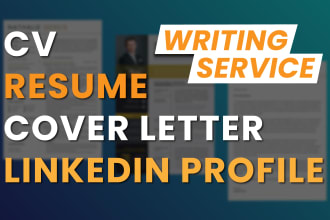 write professional resume, cover letter and linkedin profile