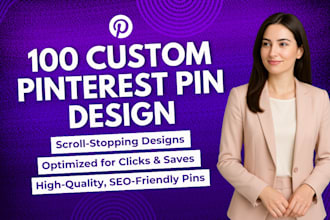 create 100 eye catching pinterest pins design