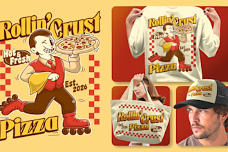 do retro t shirt illustrations for your brand