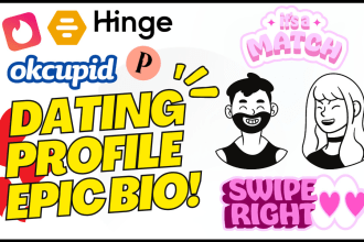 write you the perfect dating profile bio on tinder, bumble, hinge, pof, okcupid