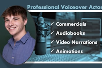 record professional male voiceover tracks for your videos
