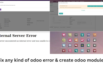 resolve errors and bugs in odoo