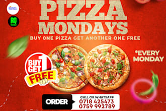 design pizza promotional posters