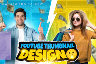 design amazing attractive eye catchy youtube thumbnail