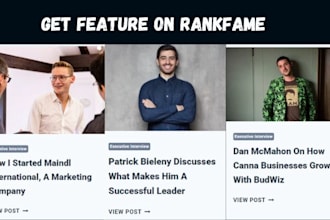 publish feature article or interview on rankfame
