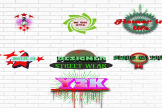 design custom y2k logo for streetwear clothing brand design