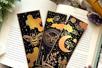 create stunning author bookmark designs