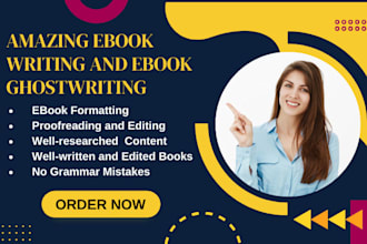 do ebook writing and ebook ghostwriting for you
