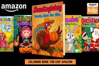 kids or adult coloring book cover or interior coloring pages for all events