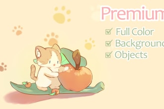 draw a cute chibi cat with pastel colors