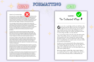 format and publish your book on amazon KDP print and ebook