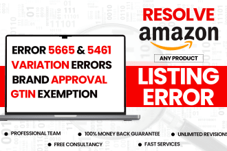 fix your amazon listing errors and variation issues