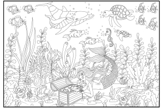 draw children and adult coloring book pages for amazon KDP and etsy