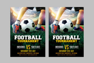 do an amazing sports flyer for soccer, basketball, tennis