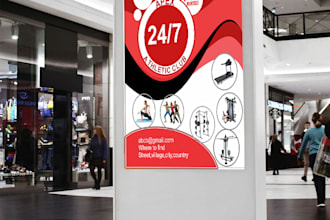 create sports flyer, gym flyer, and fitness flyer poster