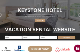 build vacation rental website, vacation rental with booking using wordpress