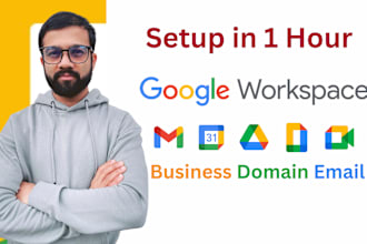 setup or fix g suite, google workspace, domain email in 1 hr