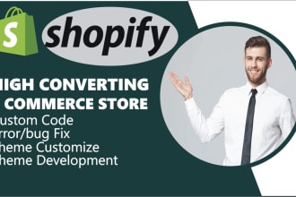 create shopify website, build shopify dropshipping store