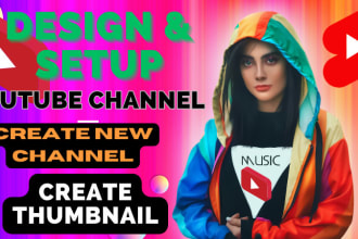 create youtube channel, setup and banner design