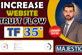 increase your site majestic URL trust flow tf 35 plus