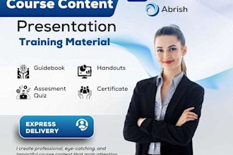 design presentation for your training and workshop course