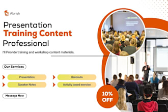 design presentation for your training and workshop course