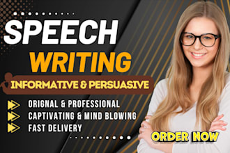 write an engaging persuasive informative and motivational speech on any topic