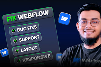 instantly fix webflow bugs, seo, cms or responsive issues, webflow support