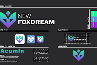do minimalist logo and complete brand style guide