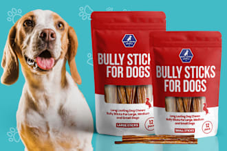 do pet supplement, food, treats, packaging and label design