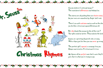 create custom dr seuss style christmas rhymes