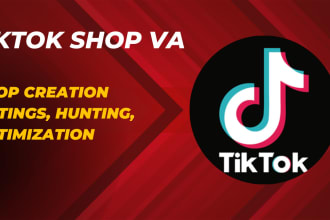 tiktok shop VA, tiktok shop manager include tiktok listings